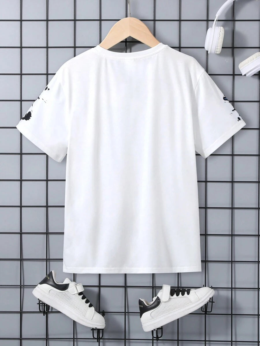 SHEIN Tween Boy Casual Knit T-Shirt