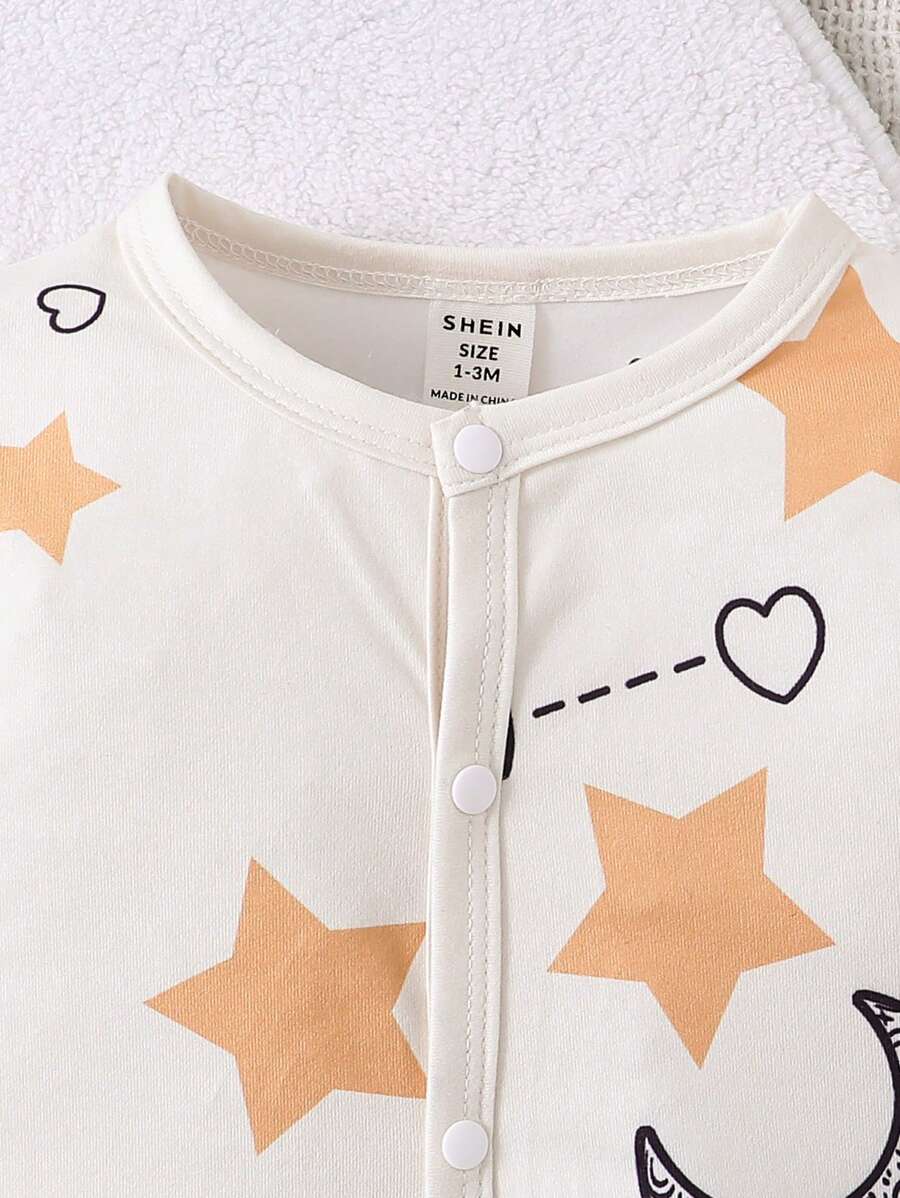 Baby Boy Space Print Footed Jumpsuit – Cozy Wear