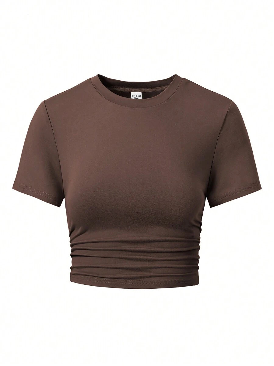 SHEIN Teen Girl Summer Casual Cropped T-Shirt