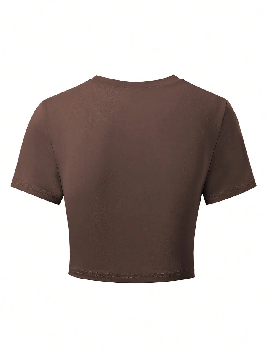 SHEIN Teen Girl Summer Casual Cropped T-Shirt