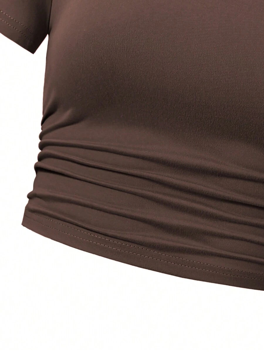 SHEIN Teen Girl Summer Casual Cropped T-Shirt