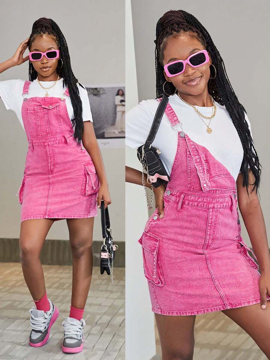 SHEIN TEEN GIRL Y2K-Style Overalls