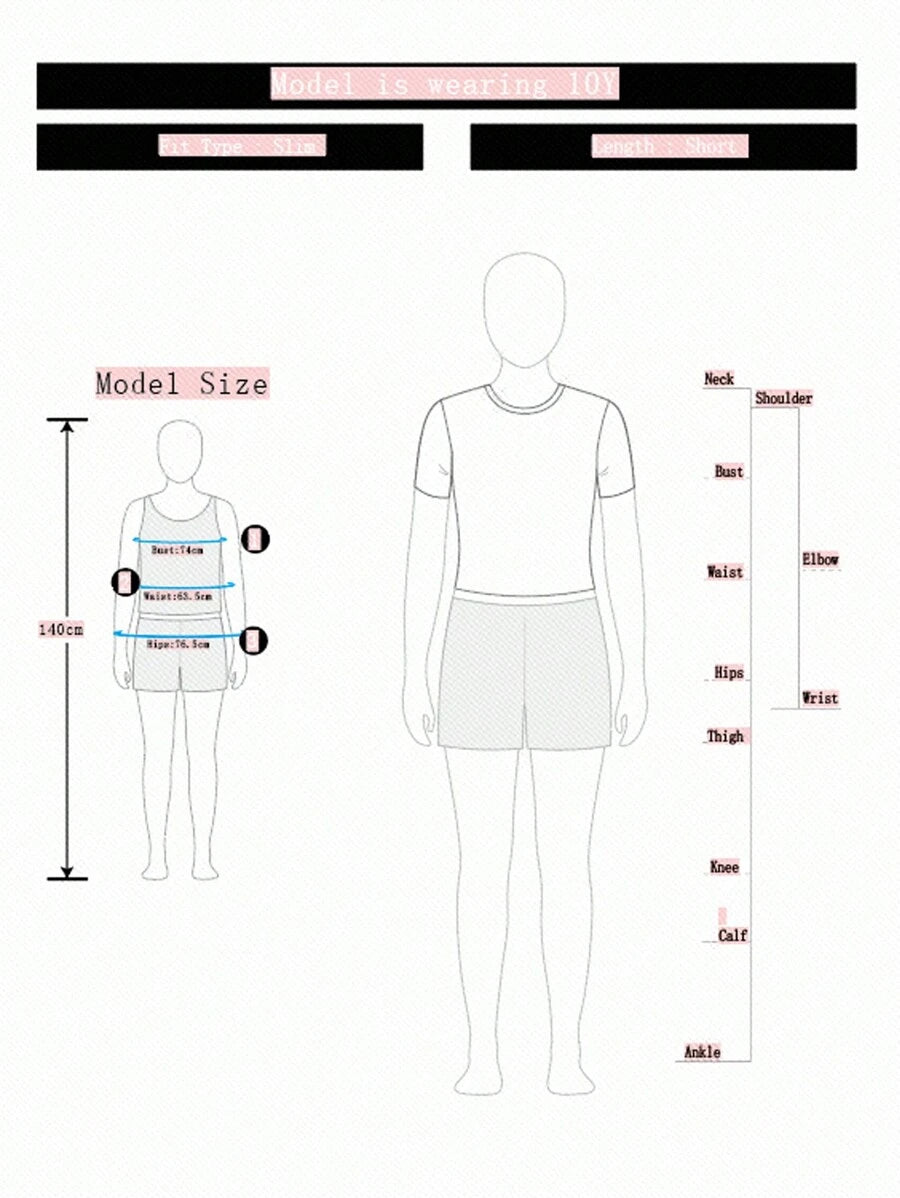 SHEIN Teen Girls’ Solid Color Wrinkle Design Cropped Fitted T-Shirt