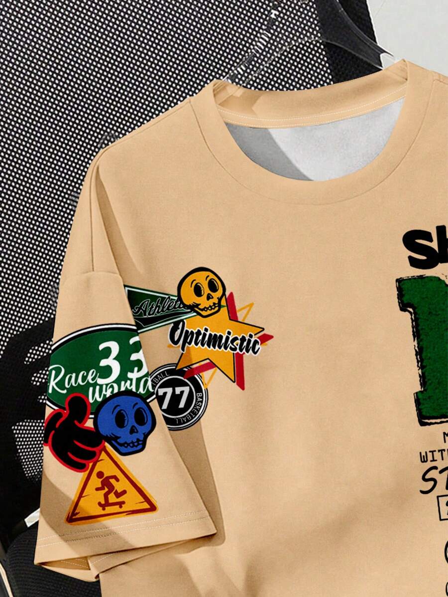 SHEIN Teen Boy Casual Simple T-Shirt