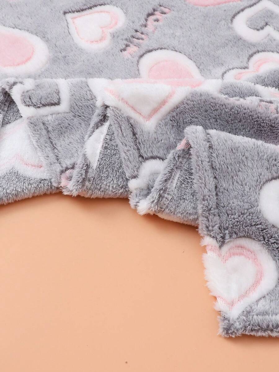 1pc Fluffy Baby Blanket – Soft Coral Fleece
