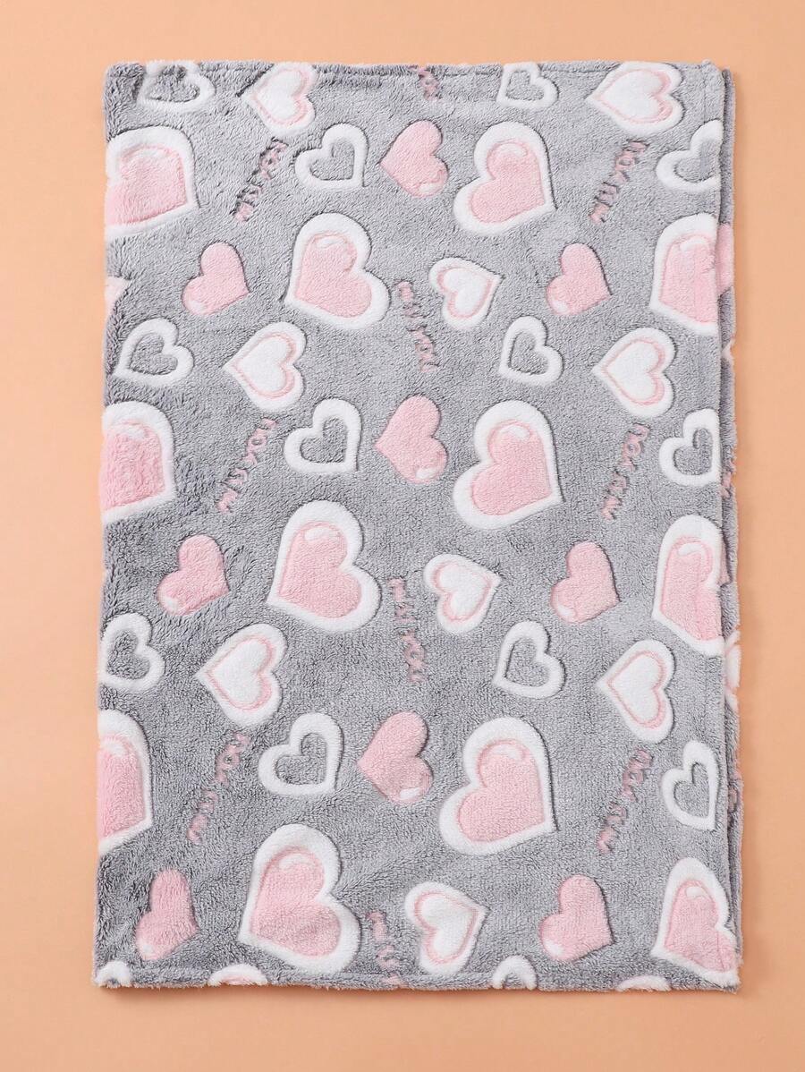 1pc Fluffy Baby Blanket – Soft Coral Fleece