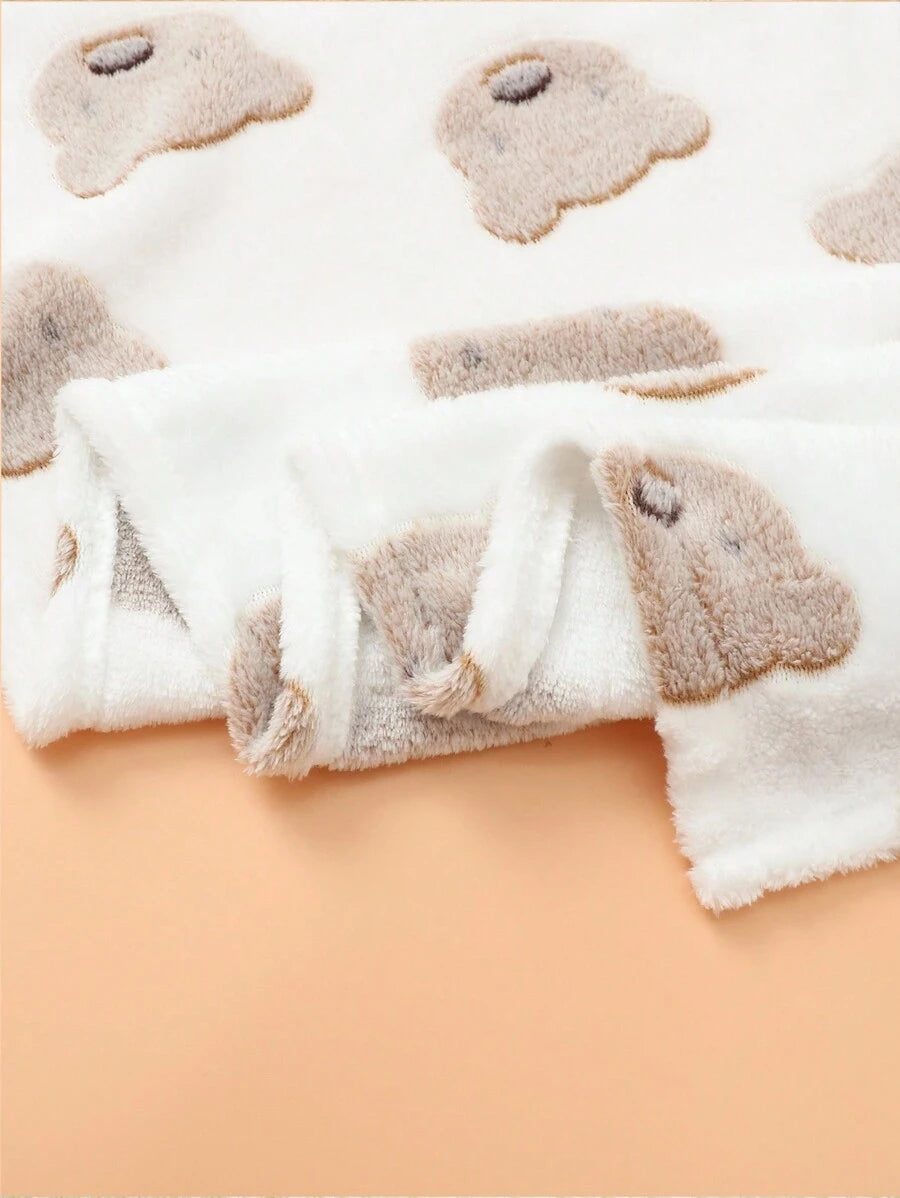 Fluffy Coral Fleece Baby Blanket – Soft & Cozy