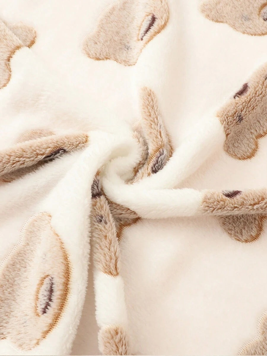 Fluffy Coral Fleece Baby Blanket – Soft & Cozy