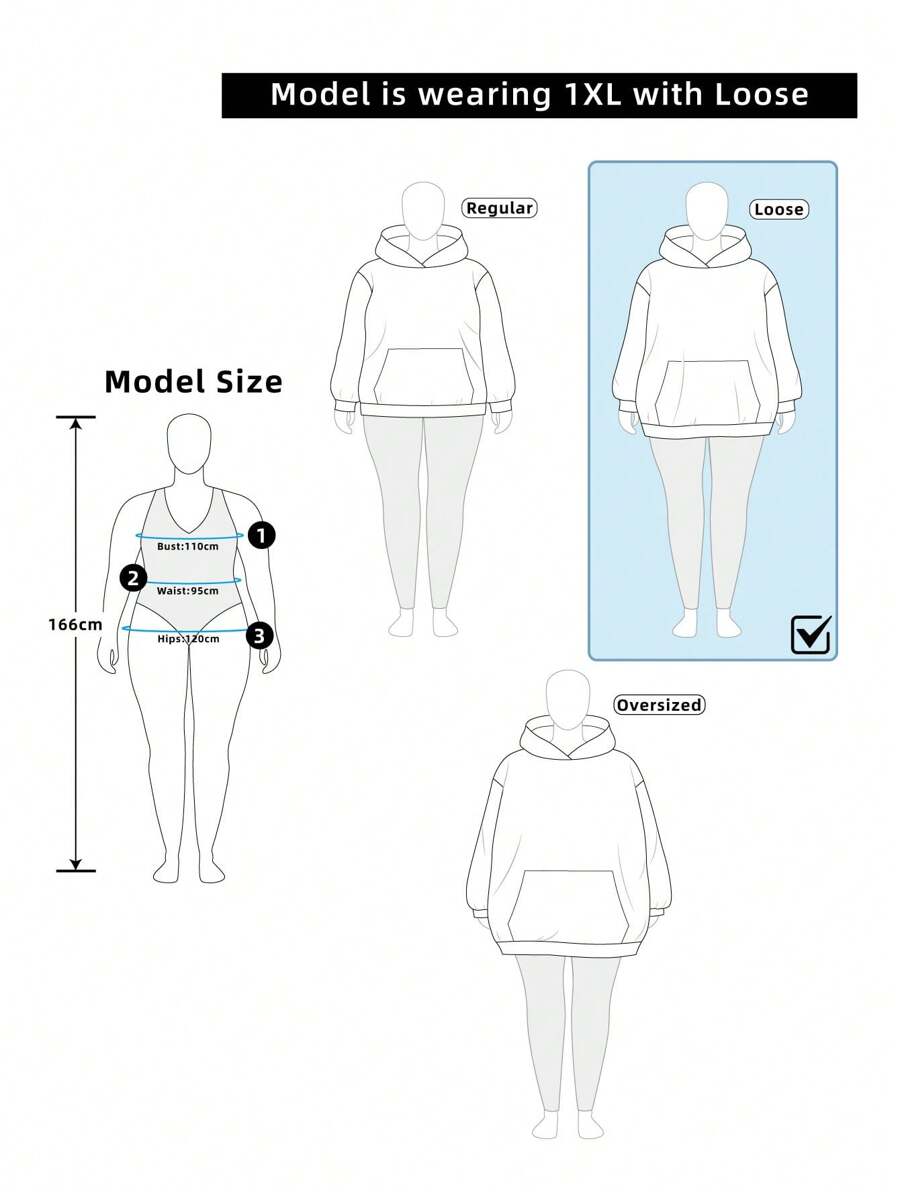 Slaydiva Casual Street Style Green Love Print Plus Size Women Hoodie Sweatshirt Suitable For Autumn Winter