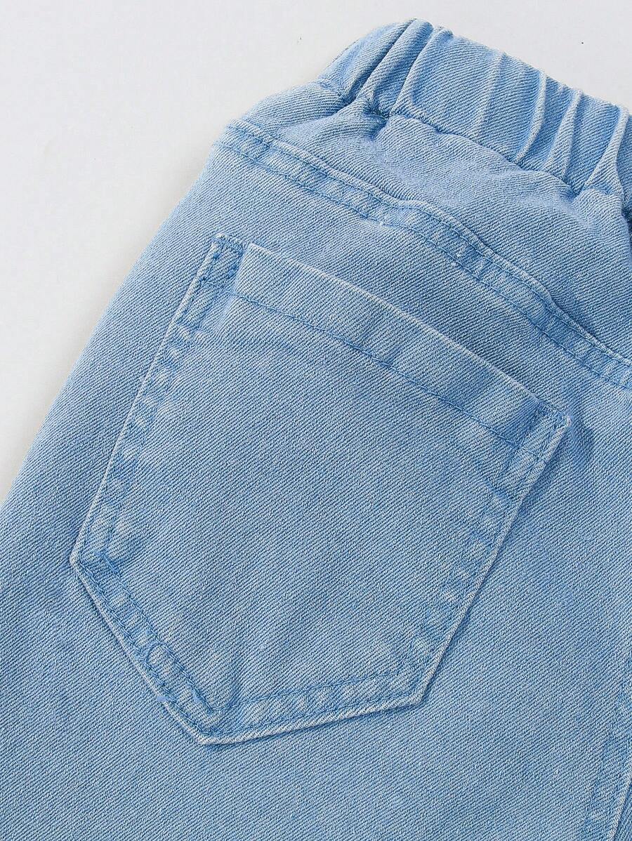 Boys' Elastic Waistband Gray Jeans