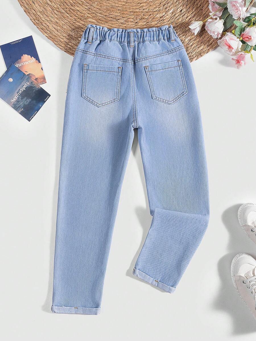 Tween Girls Blue Casual Flare Leg Jeans