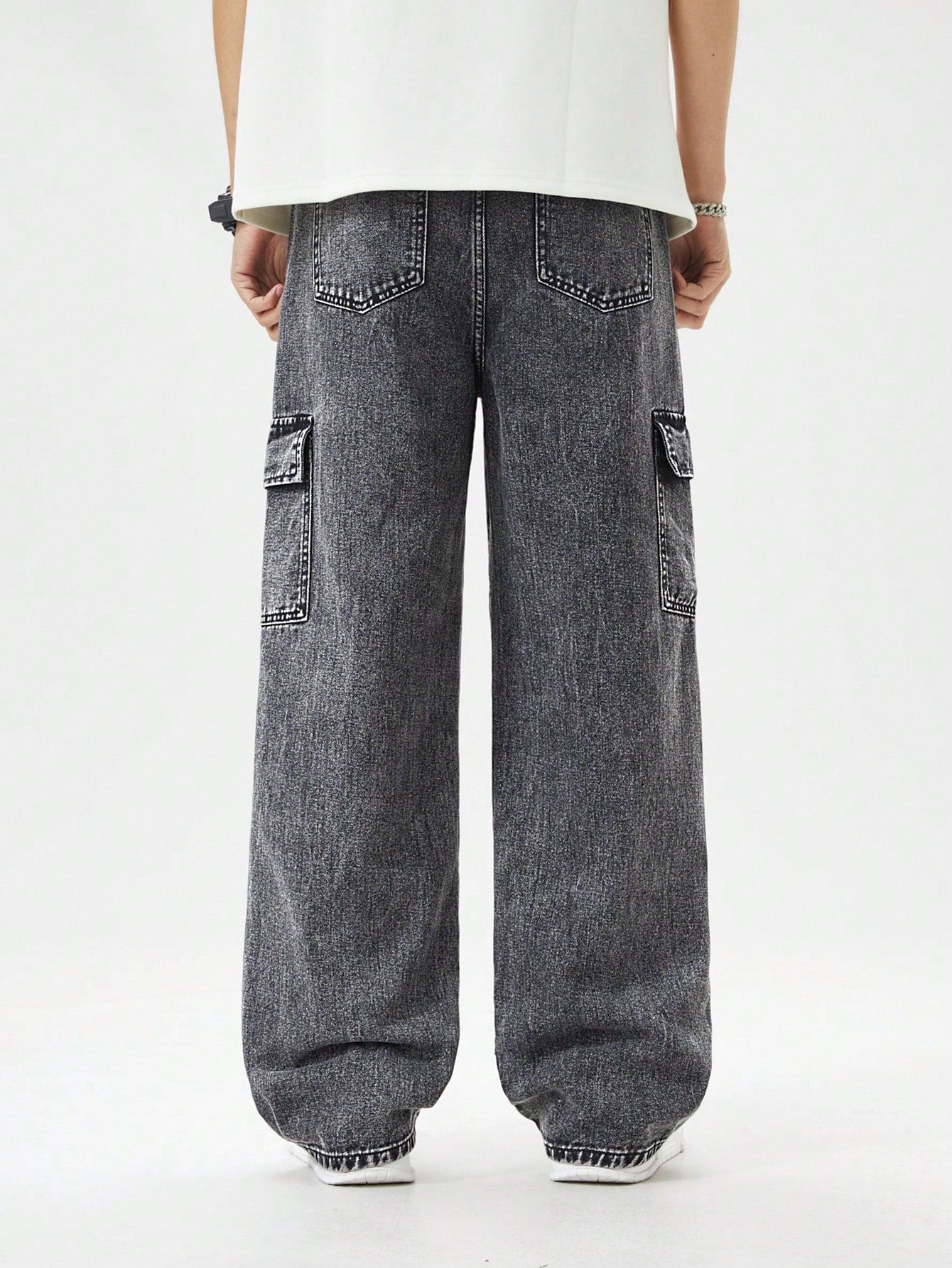 Teen Boys' Solid Color Cargo Jeans