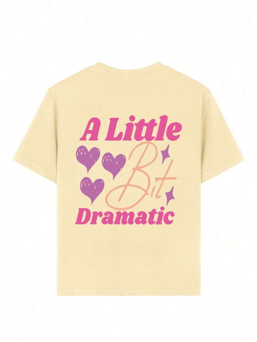 Tween Girls Funny Print Casual Summer T-Shirt