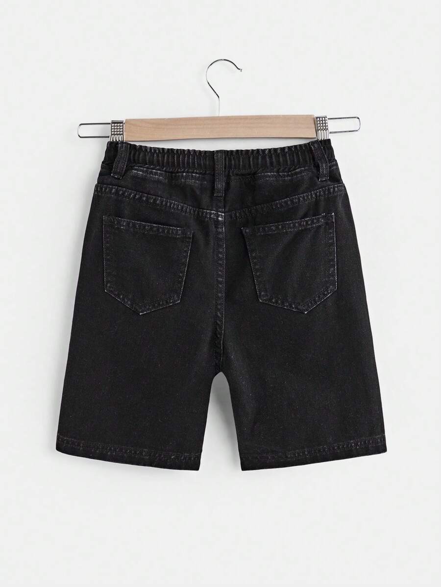 SHEIN Tween Boy Distressed Denim Shorts