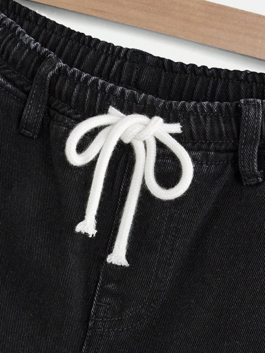 SHEIN Tween Boy Distressed Denim Shorts