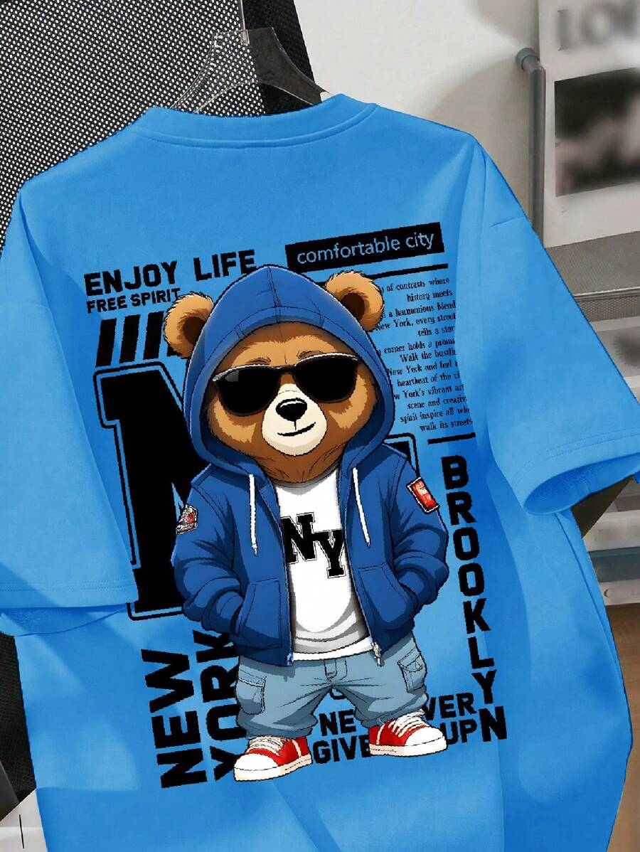 SHEIN Tween Boys Casual Minimalist T-Shirt