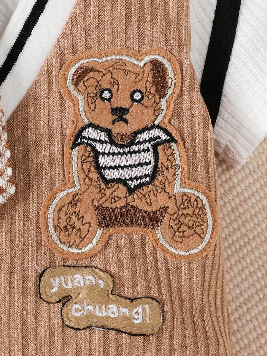 Baby Boy Gentleman Bear Jumpsuit – Birthday Outfit