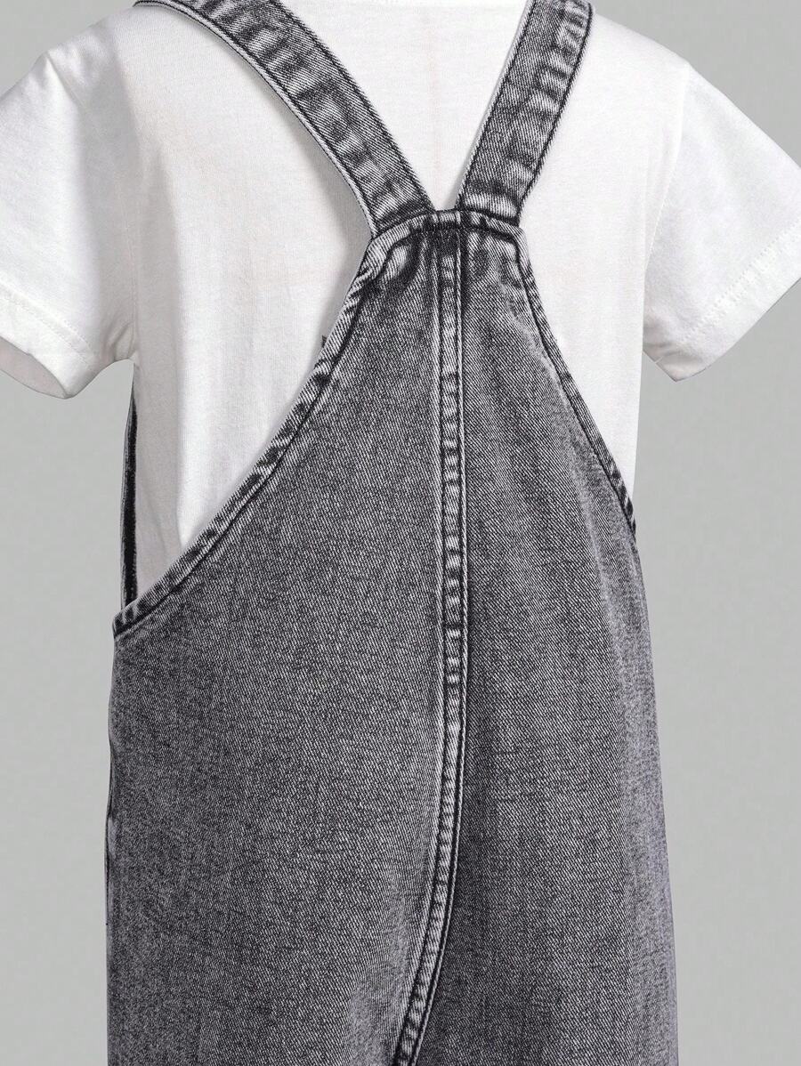 SHEIN Girls' New Denim Jumpsuit