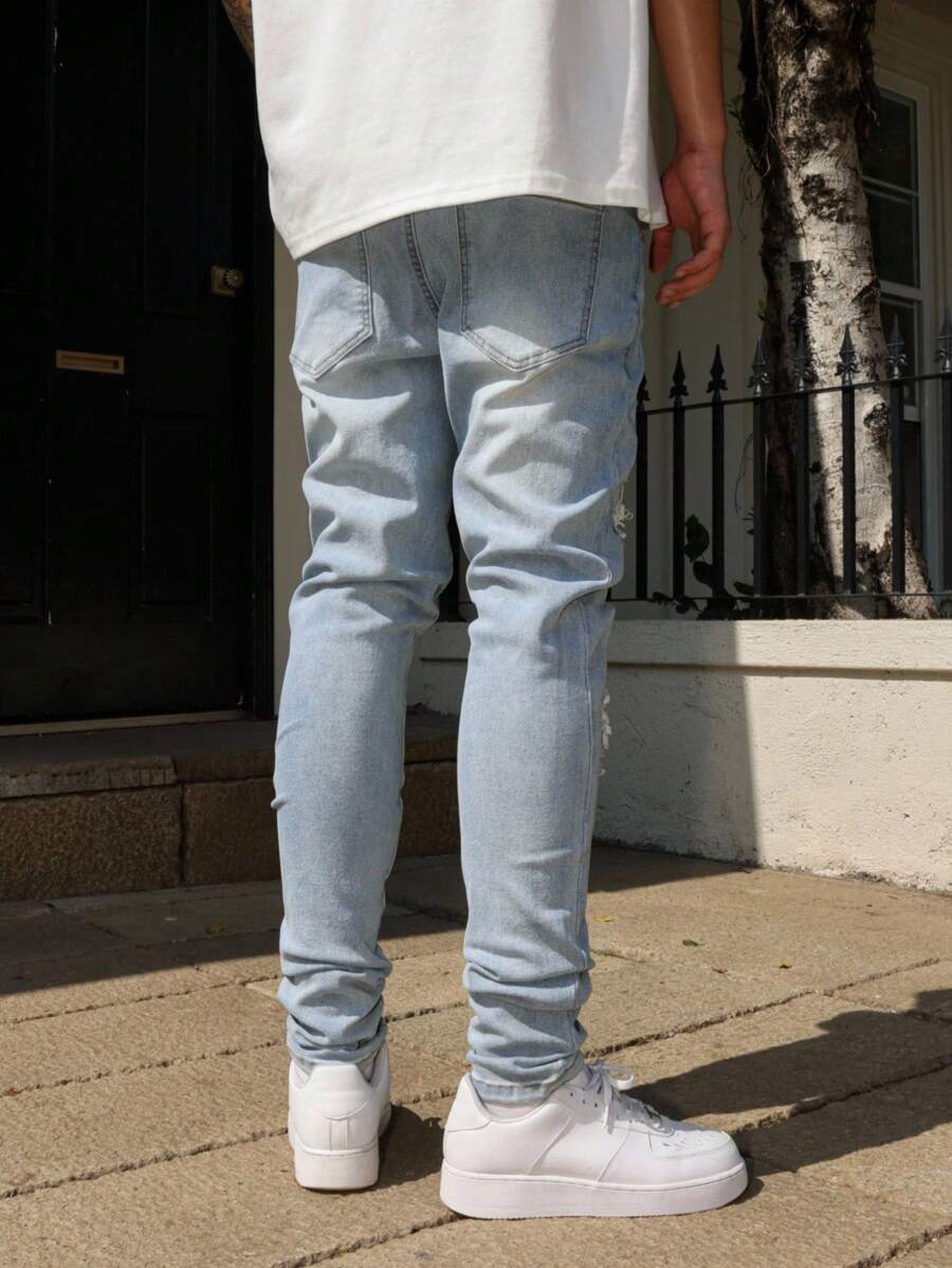 Manfinity EMRG Men’s Ripped Denim Streetwear Jeans