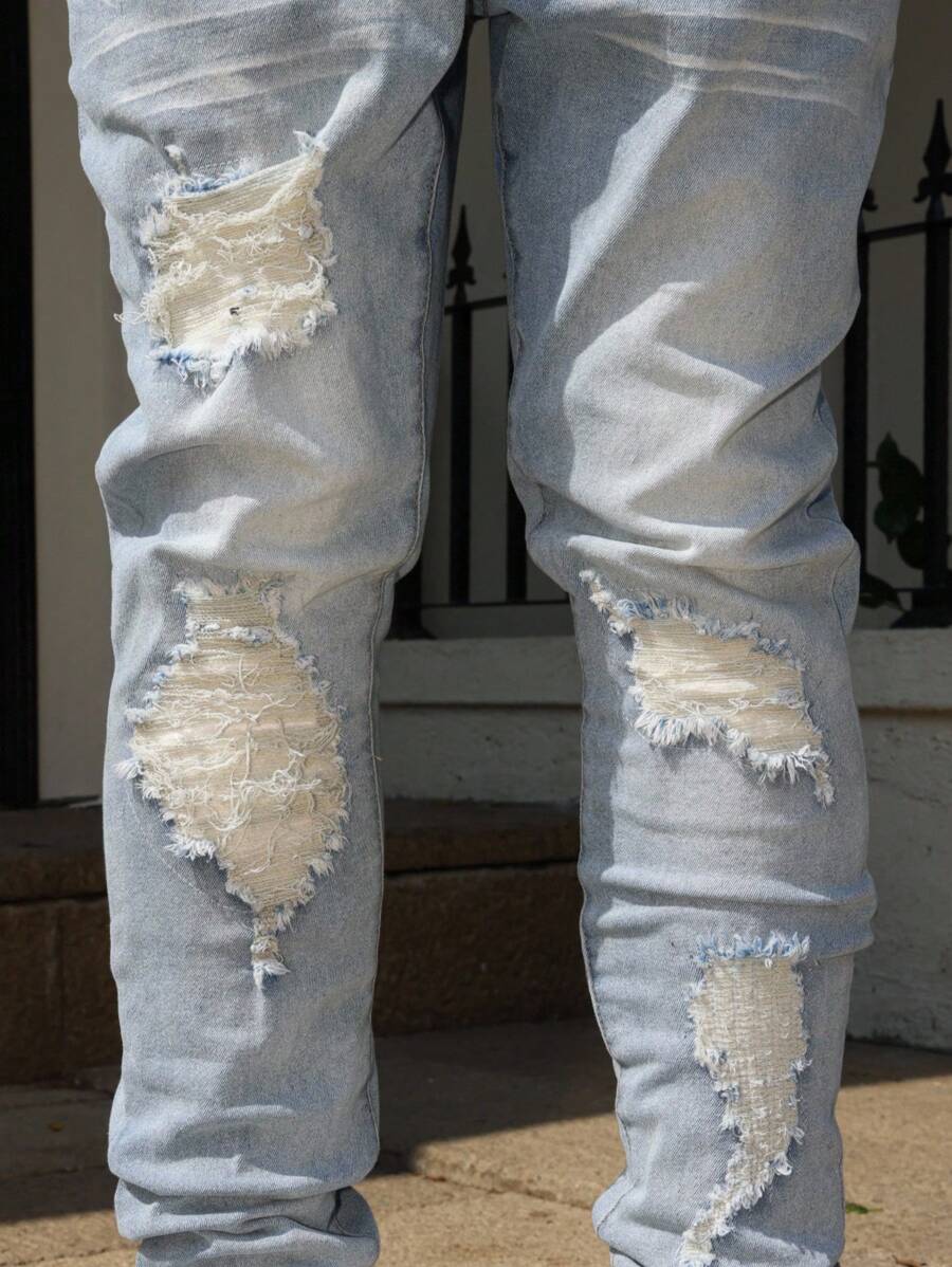 Manfinity EMRG Men’s Ripped Denim Streetwear Jeans