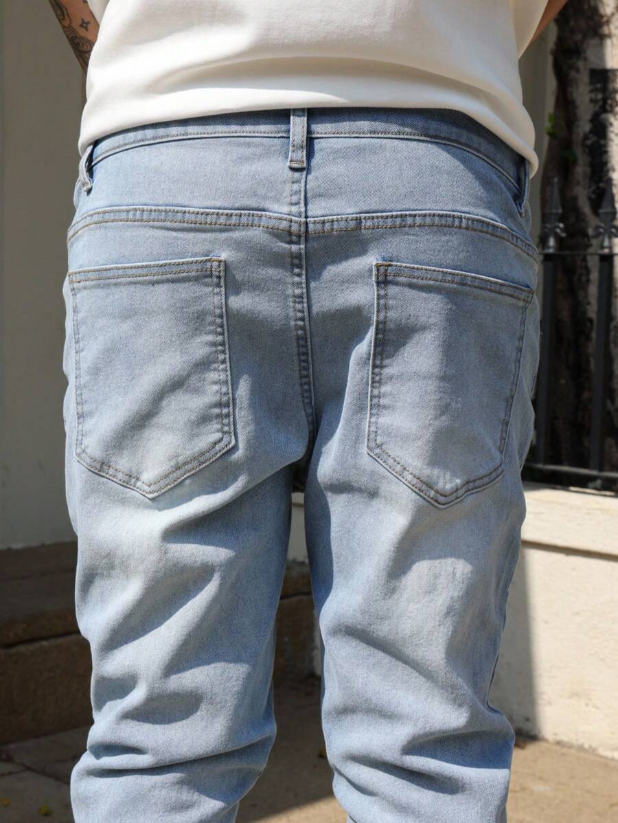Manfinity EMRG Men’s Ripped Denim Streetwear Jeans