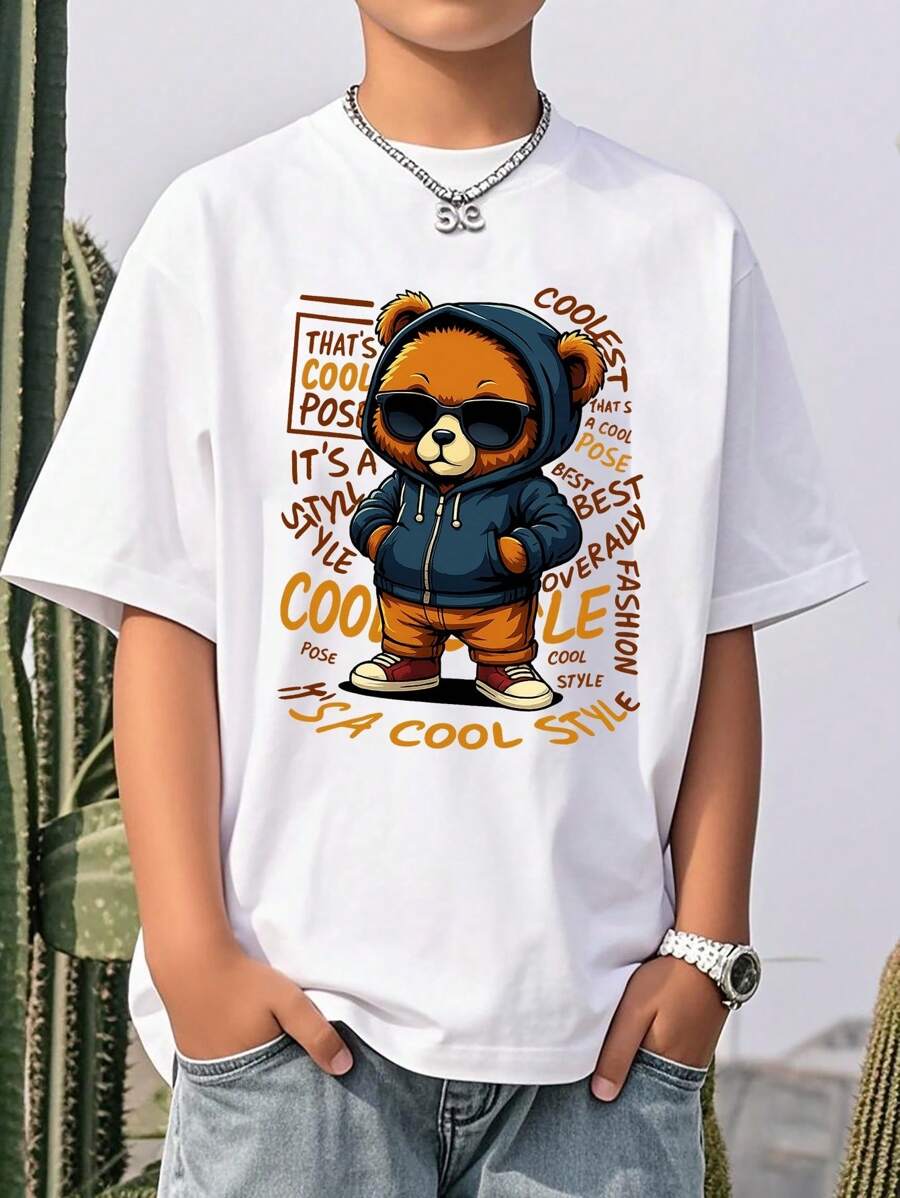 Boys & Teens Casual Graphic Print T-Shirt
