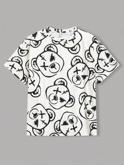SHEIN 3pcs/Set Tween Boys' Bear Pattern T-Shirt