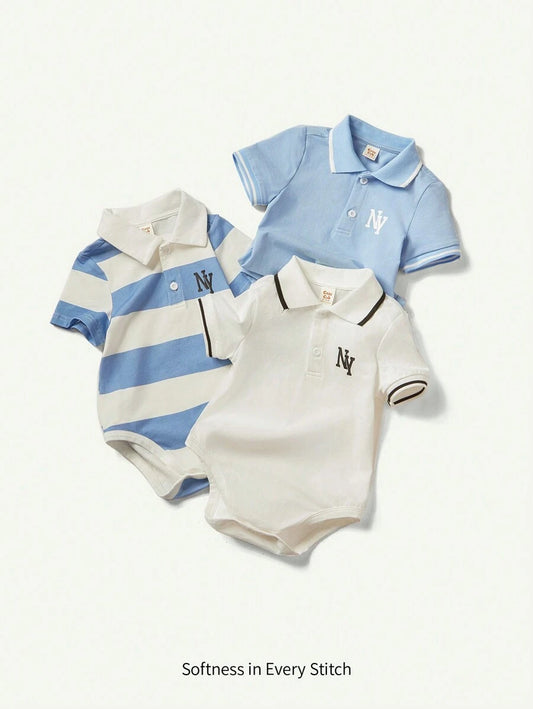 3pcs Baby Boy Animal Print Bodysuit Set – Cozy Pixies