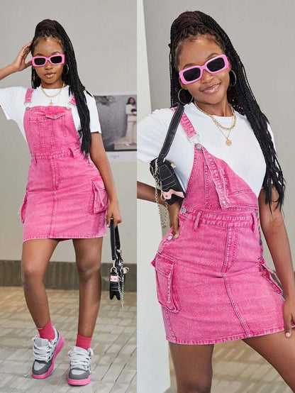 SHEIN TEEN GIRL Y2K-Style Overalls