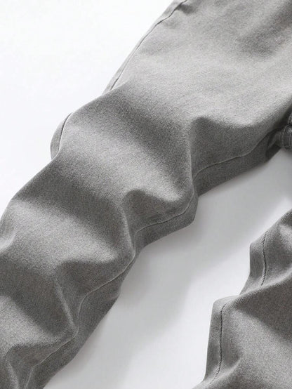 SHEIN Teen Boys All-Match Light Gray Jeans