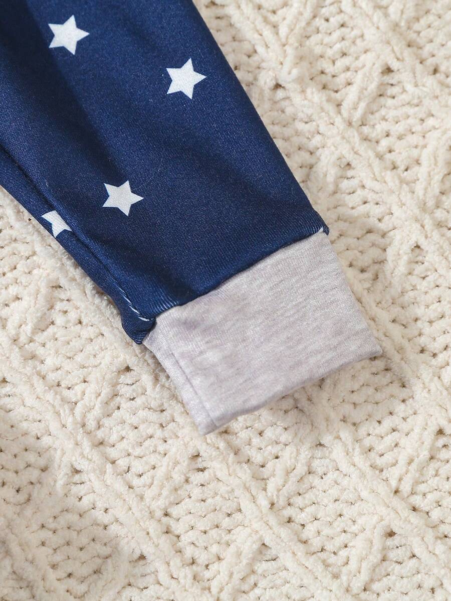 SHEIN 3pcs Baby Star Pajama Set – Navy Loungewear