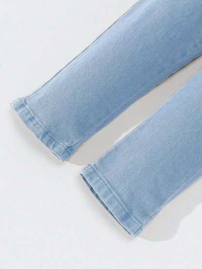 Boys' Elastic Waistband Gray Jeans
