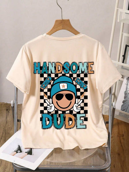 Tween Boy's Expression Print T-Shirt