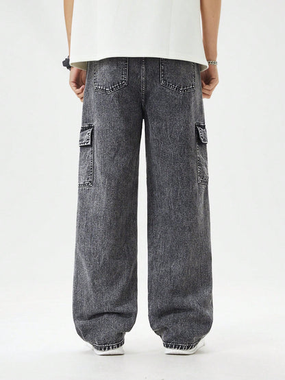 Teen Boys' Solid Color Cargo Jeans