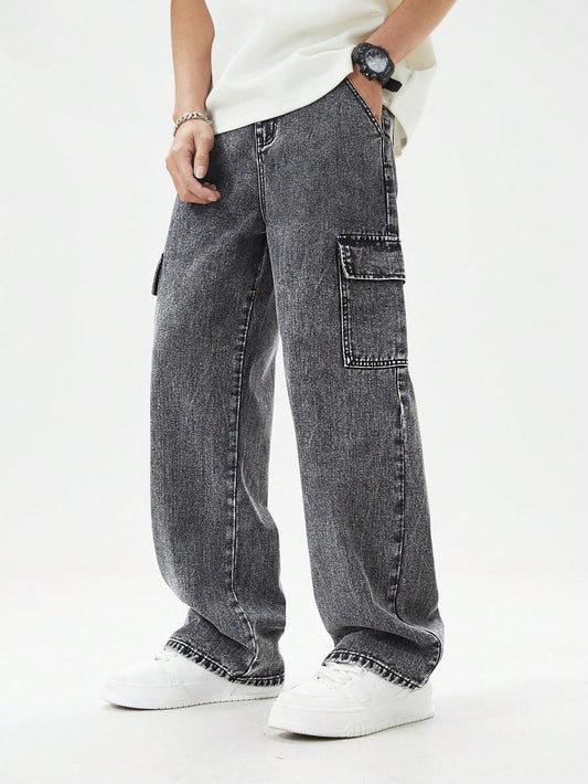 Teen Boys' Solid Color Cargo Jeans
