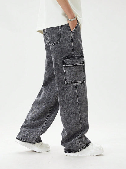 Teen Boys' Solid Color Cargo Jeans