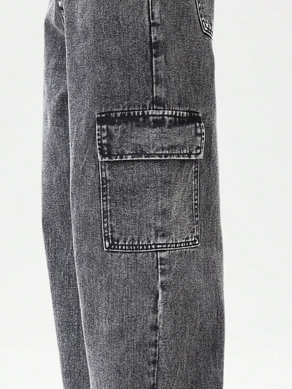 Teen Boys' Solid Color Cargo Jeans