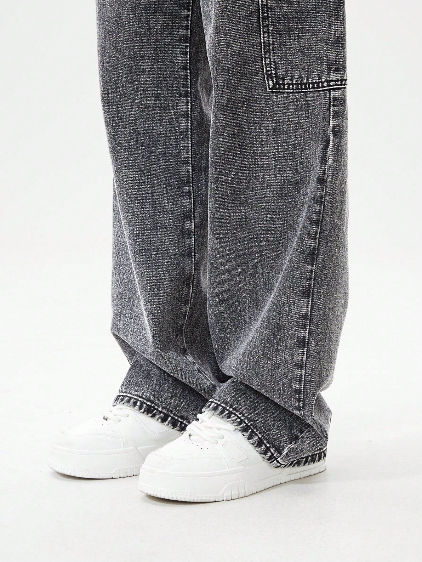 Teen Boys' Solid Color Cargo Jeans