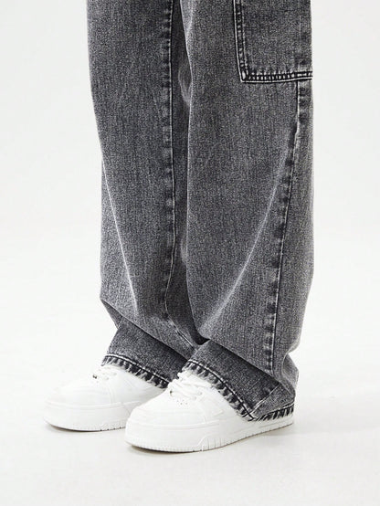 Teen Boys' Solid Color Cargo Jeans