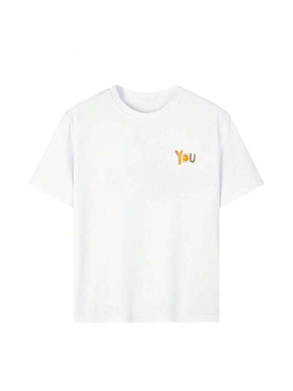 Girls & Teens Casual White Print T-Shirt