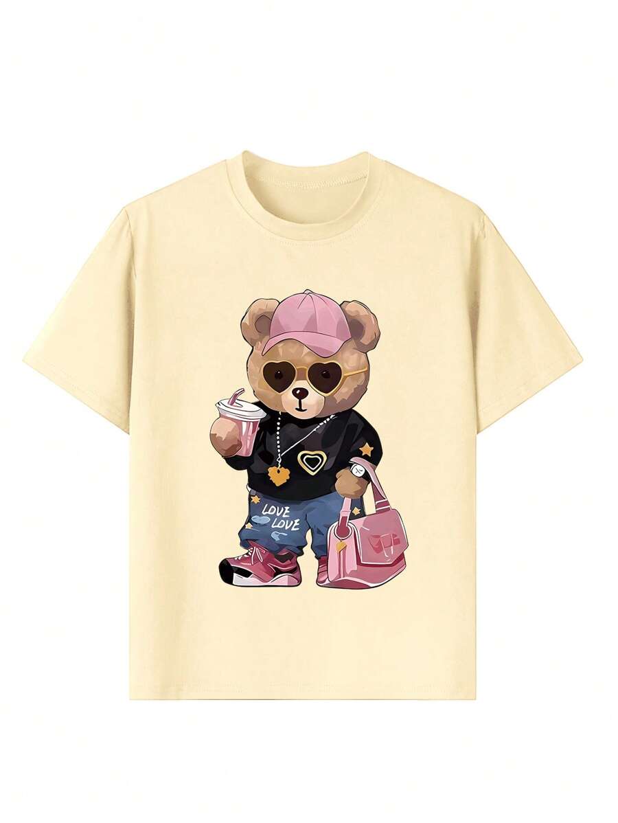 A Casual Printed T-Shirt For Girls And Boys