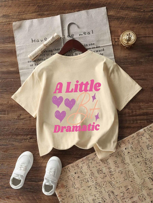 Tween Girls Funny Print Casual Summer T-Shirt