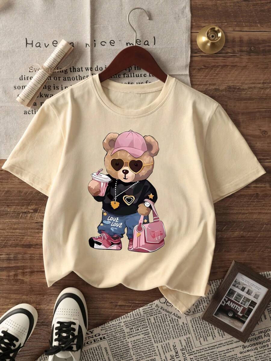 A Casual Printed T-Shirt For Girls And Boys