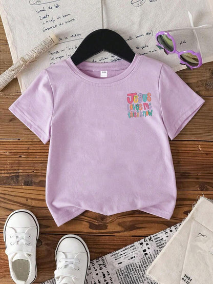 Teen Girls’ Slogan Print Graphic T-Shirt