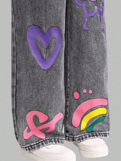 SHEIN Girls' New Denim Jumpsuit